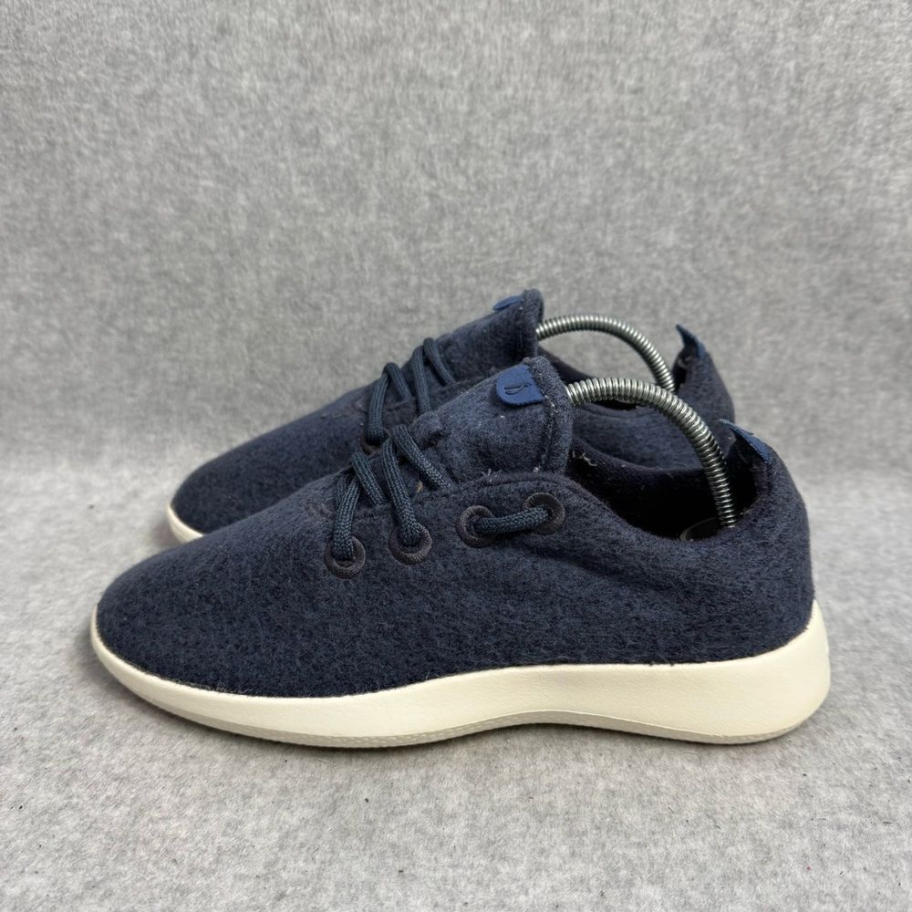 Allbird Wool Runner Women Shoe Size 7 Blue White Low Top Casual Everyday Sneaker